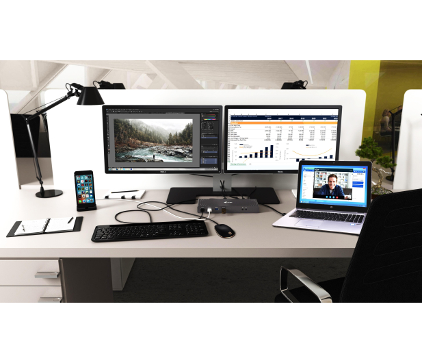 i-tec USB 3.0 / USB-TB3 2x 4K 1x 5K Display Dock DP HDMI - 446039 - zdjęcie 6